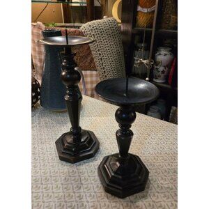 Pair Of Metal Square Nest Candle Holders